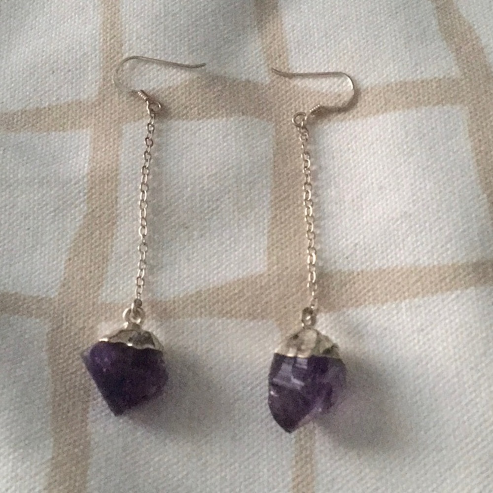 Sterling Silver & Amethyst Earrings
